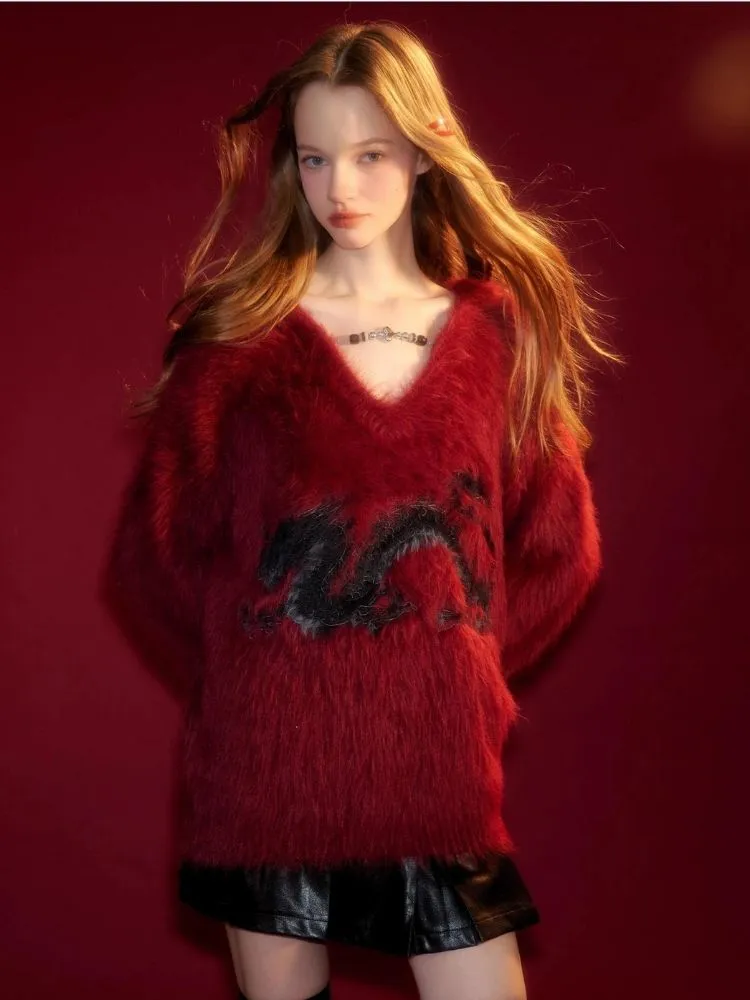 Soft and Thick V-Neck Sweater【s0000006158】