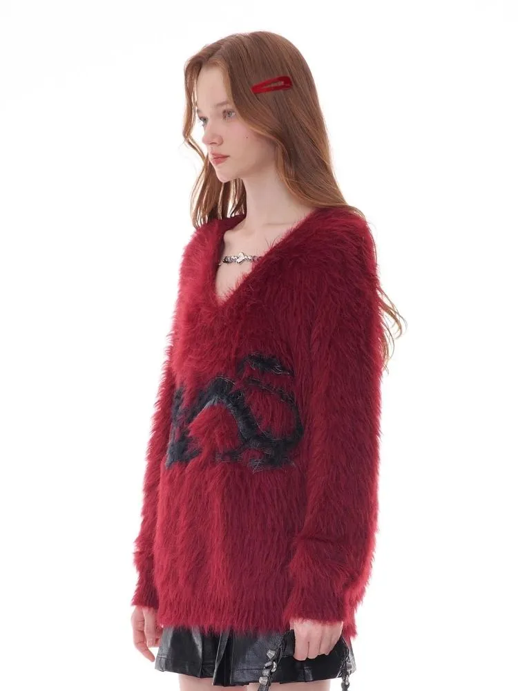 Soft and Thick V-Neck Sweater【s0000006158】