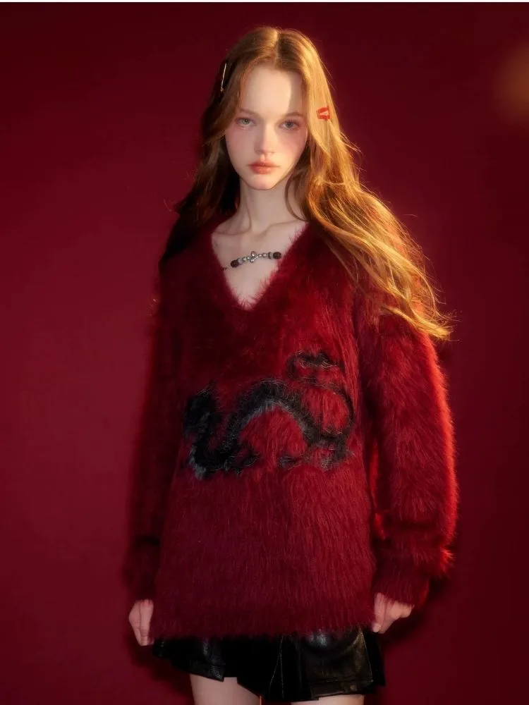 Soft and Thick V-Neck Sweater【s0000006158】