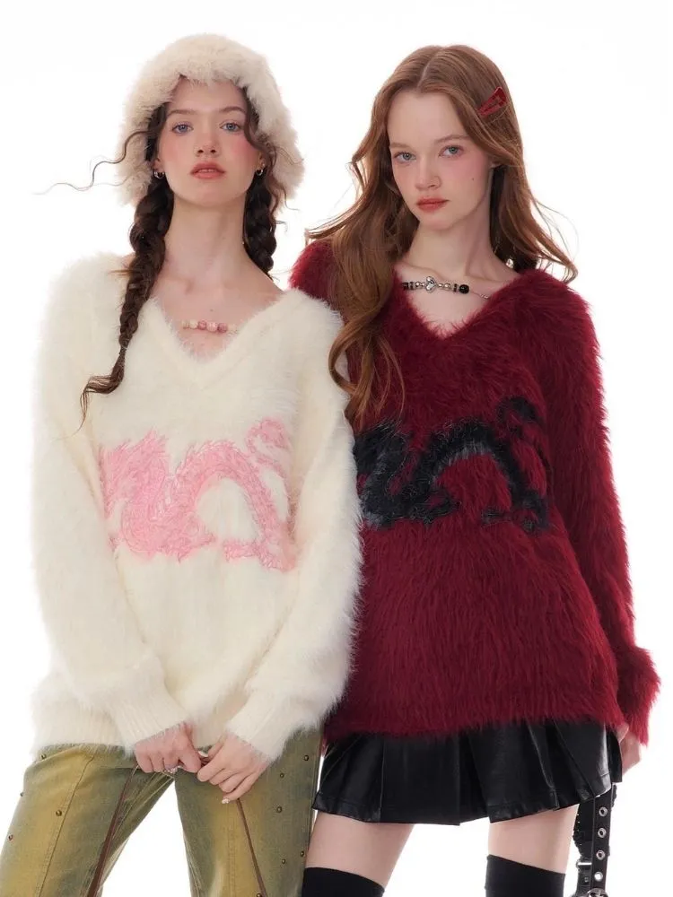 Soft and Thick V-Neck Sweater【s0000006158】