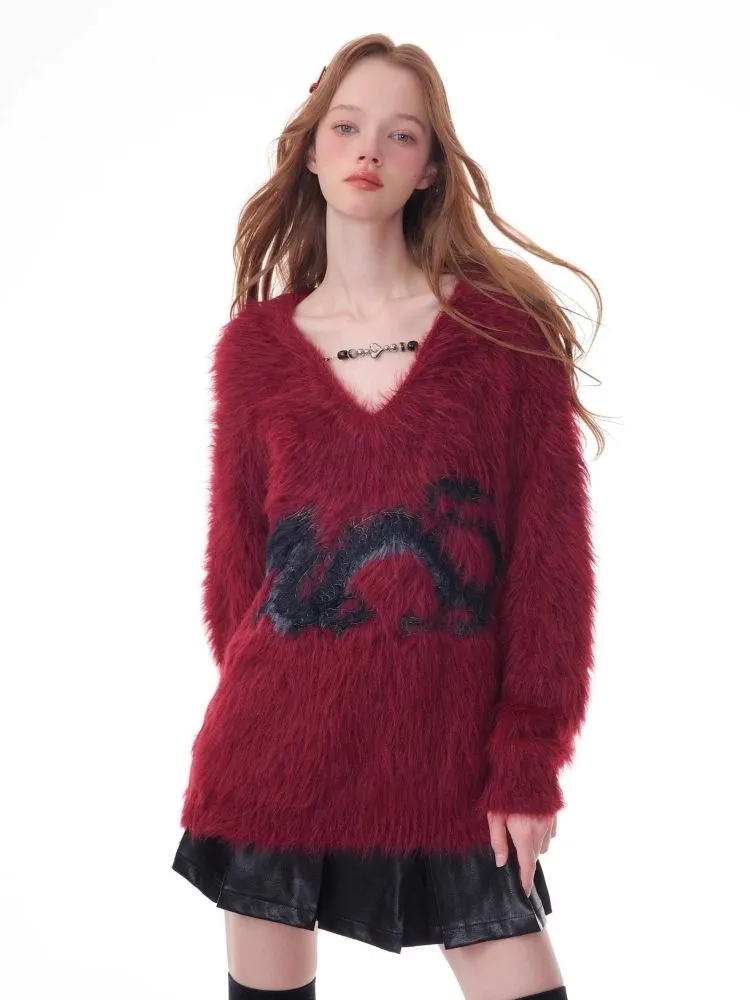 Soft and Thick V-Neck Sweater【s0000006158】