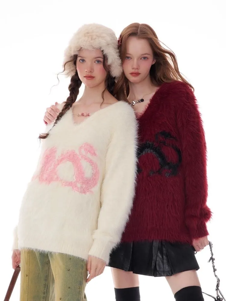 Soft and Thick V-Neck Sweater【s0000006158】