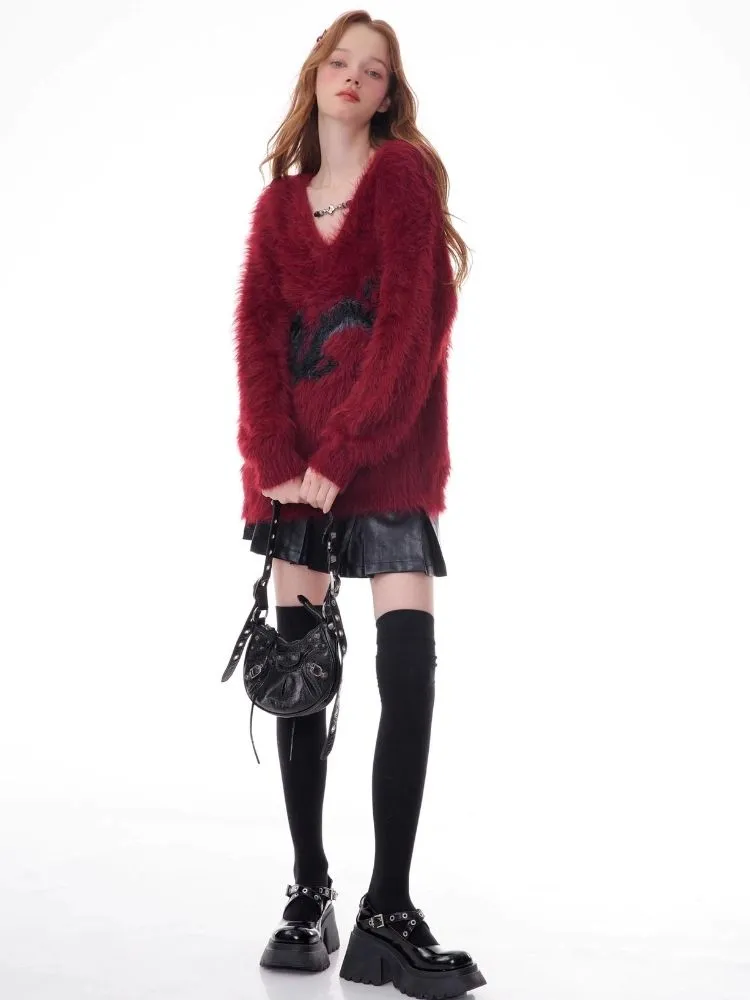 Soft and Thick V-Neck Sweater【s0000006158】