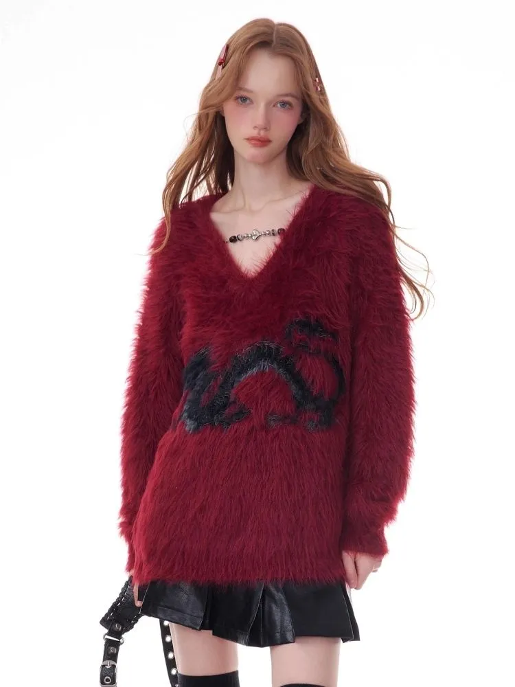 Soft and Thick V-Neck Sweater【s0000006158】