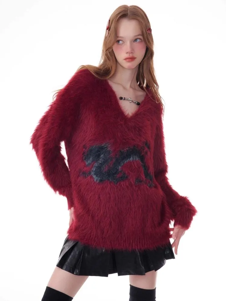 Soft and Thick V-Neck Sweater【s0000006158】