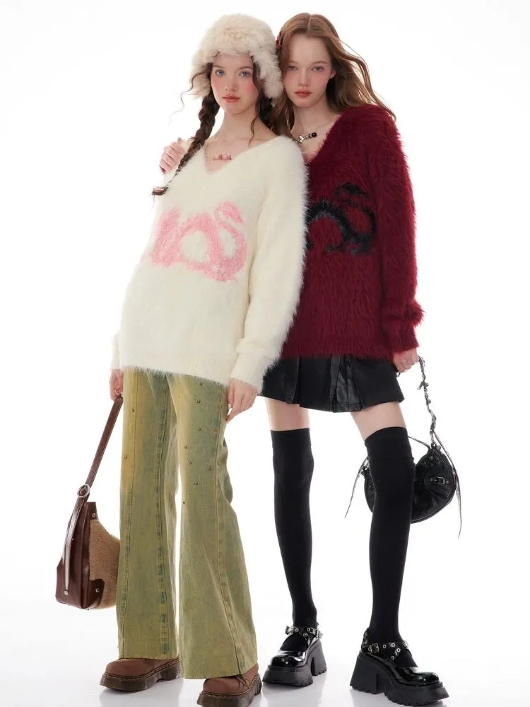 Soft and Thick V-Neck Sweater【s0000006158】