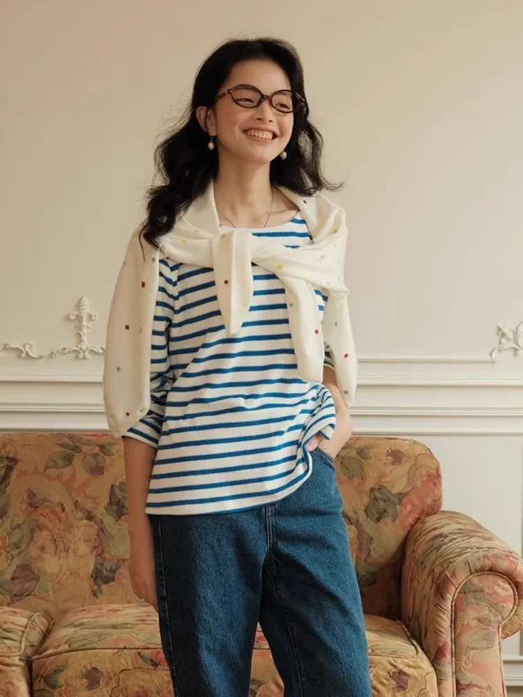 Soft Striped Terry Shirt