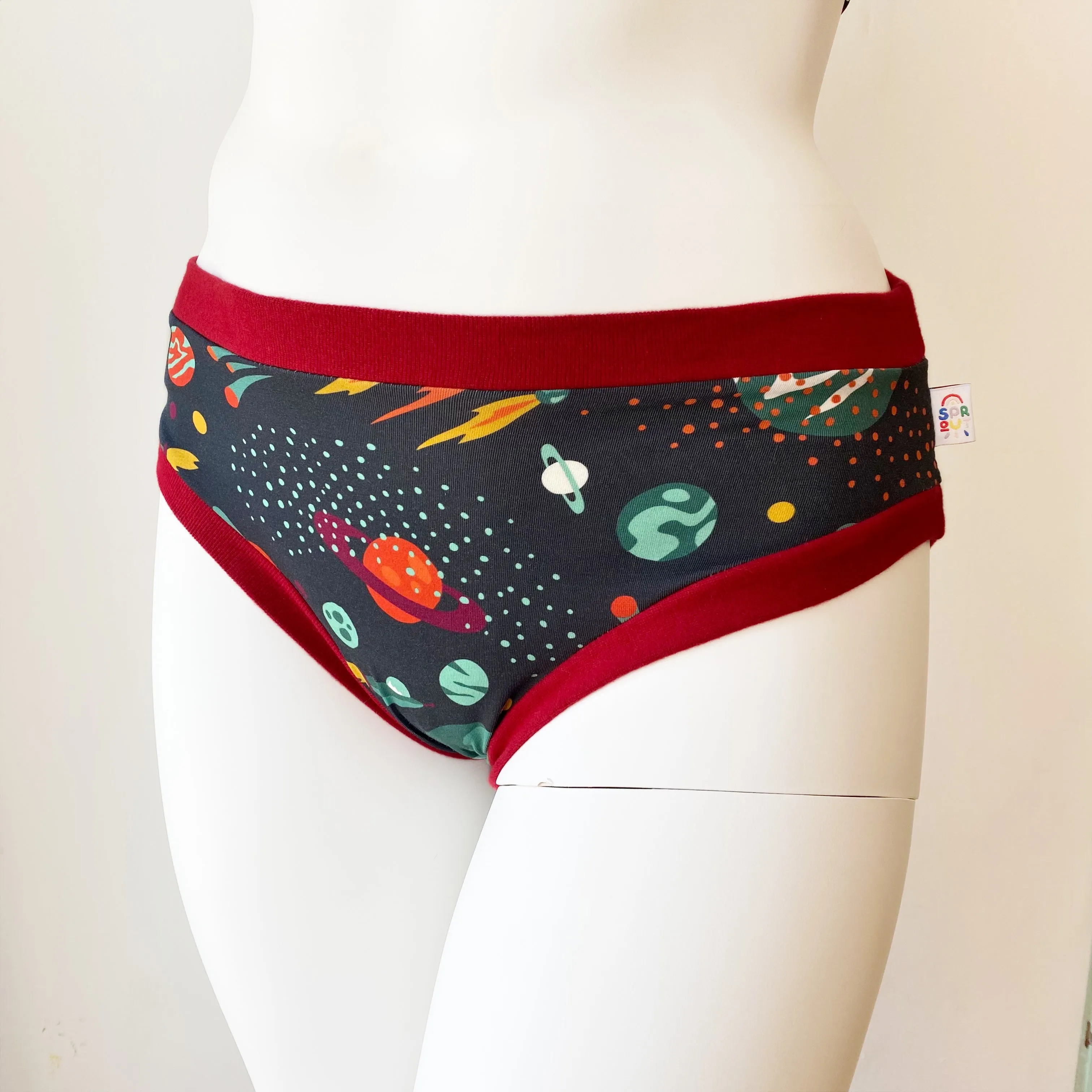 Space Adult Pants | Women's Knickers | Organic Cotton Underwear
