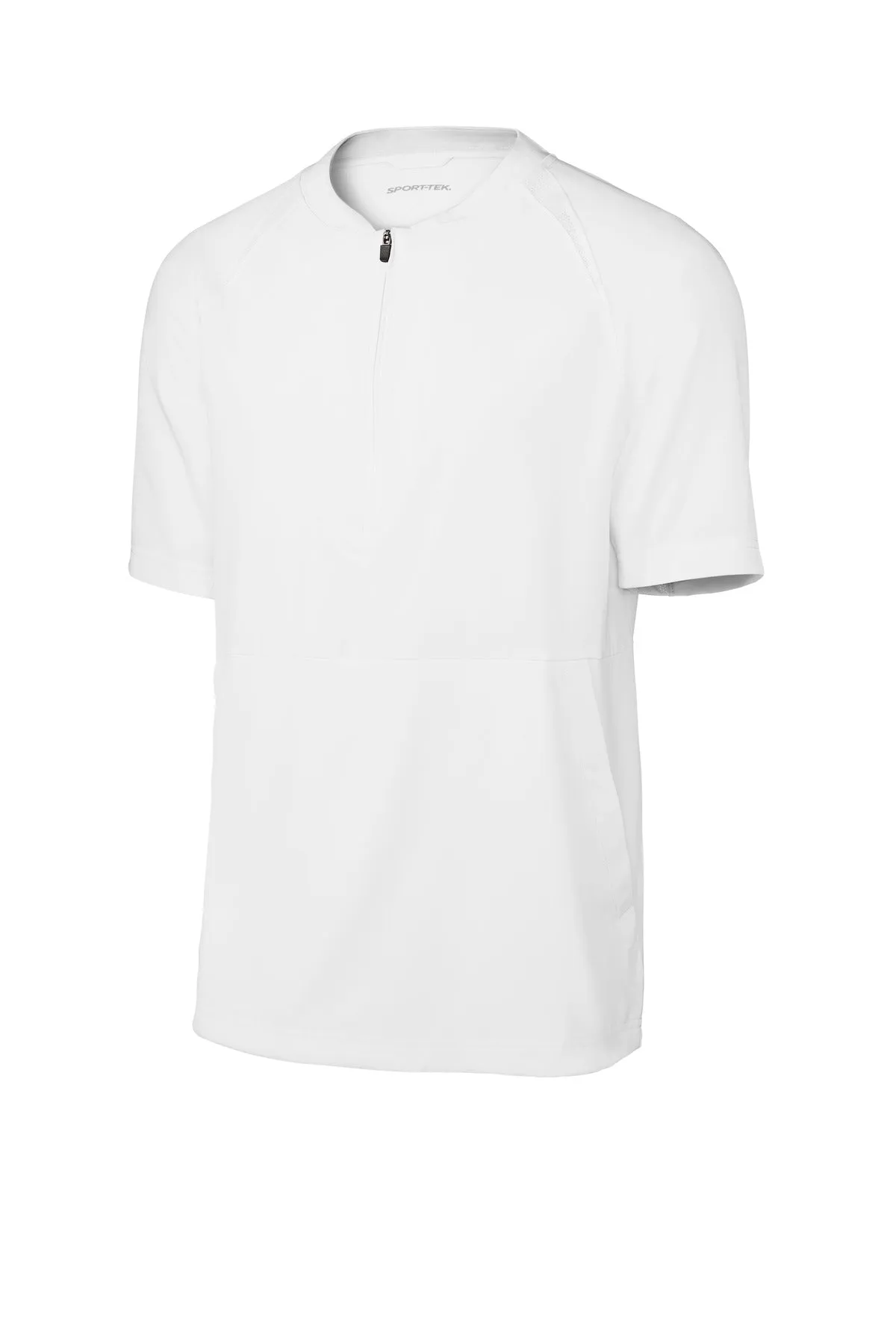 Sport-Tek Repeat 1/2-Zip Short Sleeve Jacket JST489 White