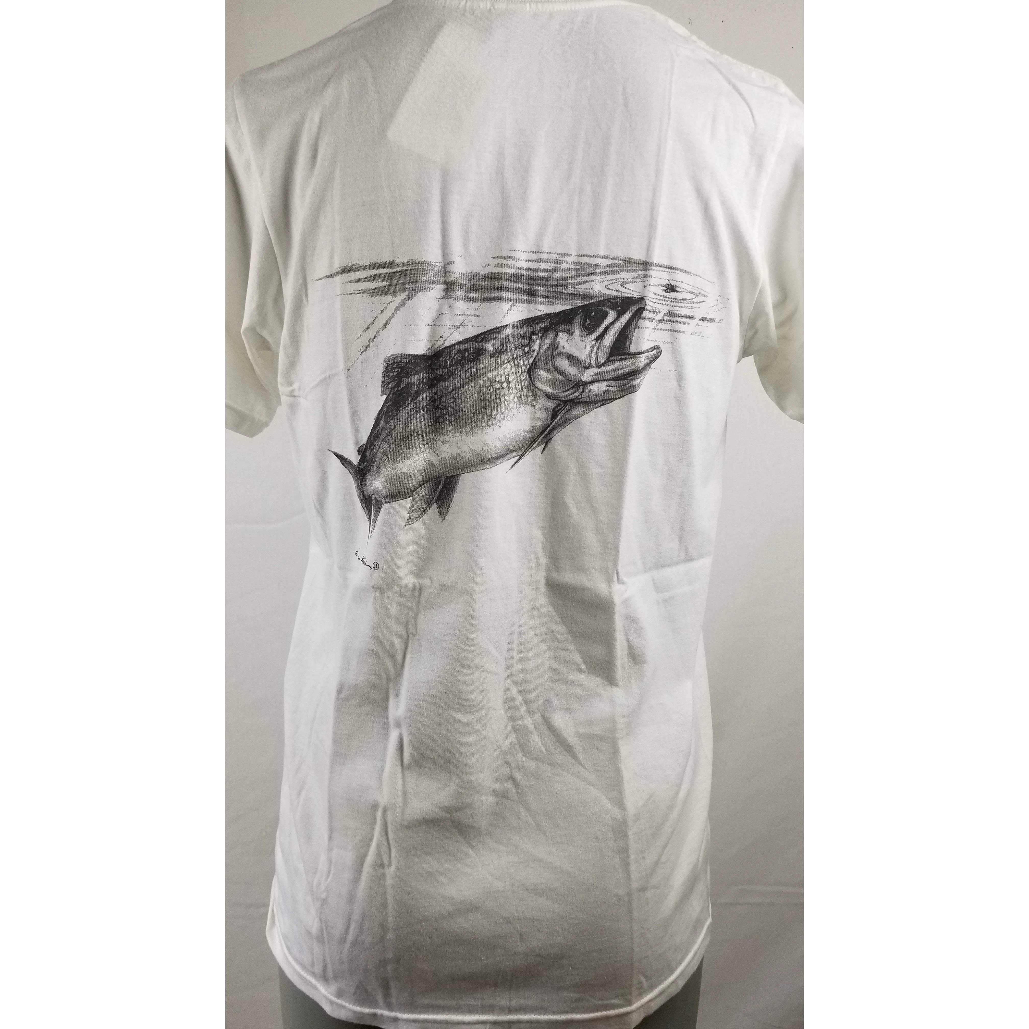 Steve Whitlock Signature Men's Tone on Tone Freshwater Trout SS Shirt (Picture in Back)