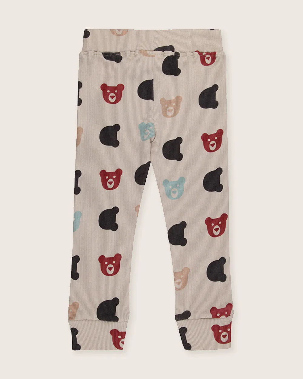 Stone Smiling Bear Print Leggings