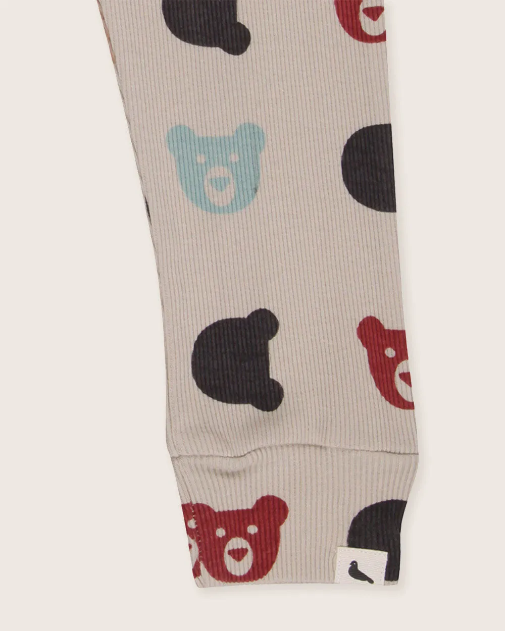 Stone Smiling Bear Print Leggings