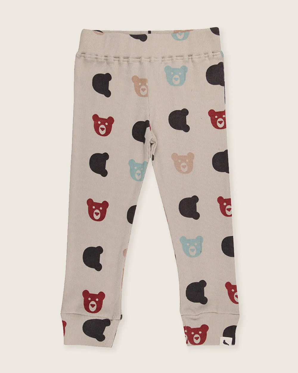 Stone Smiling Bear Print Leggings