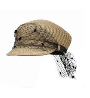 Straw Veil Visor Cap