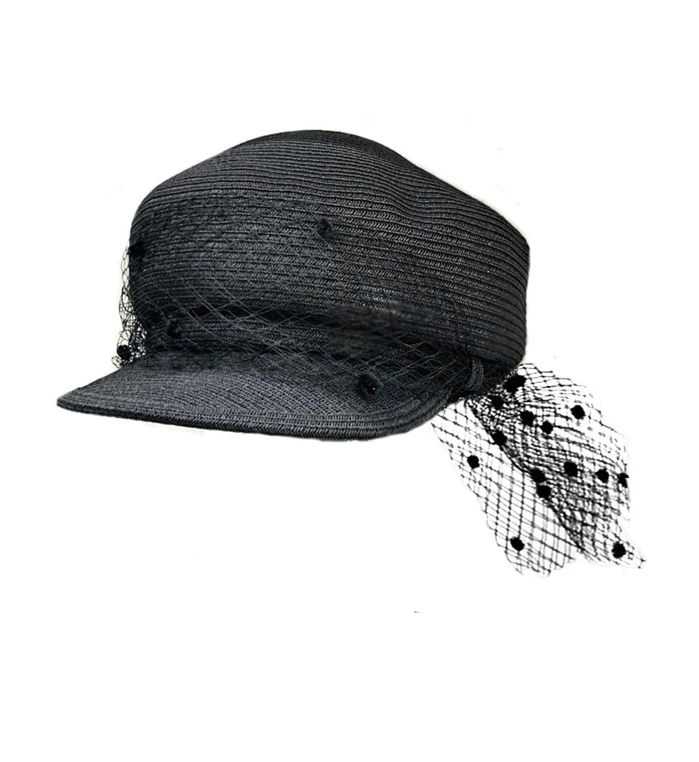 Straw Veil Visor Cap