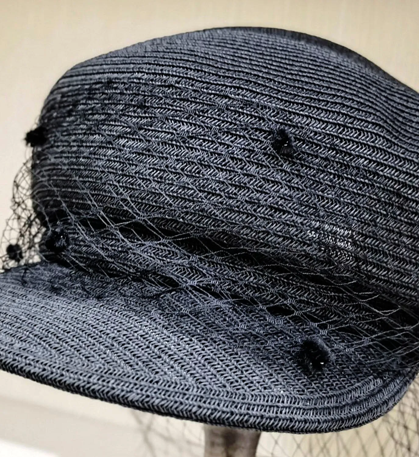 Straw Veil Visor Cap