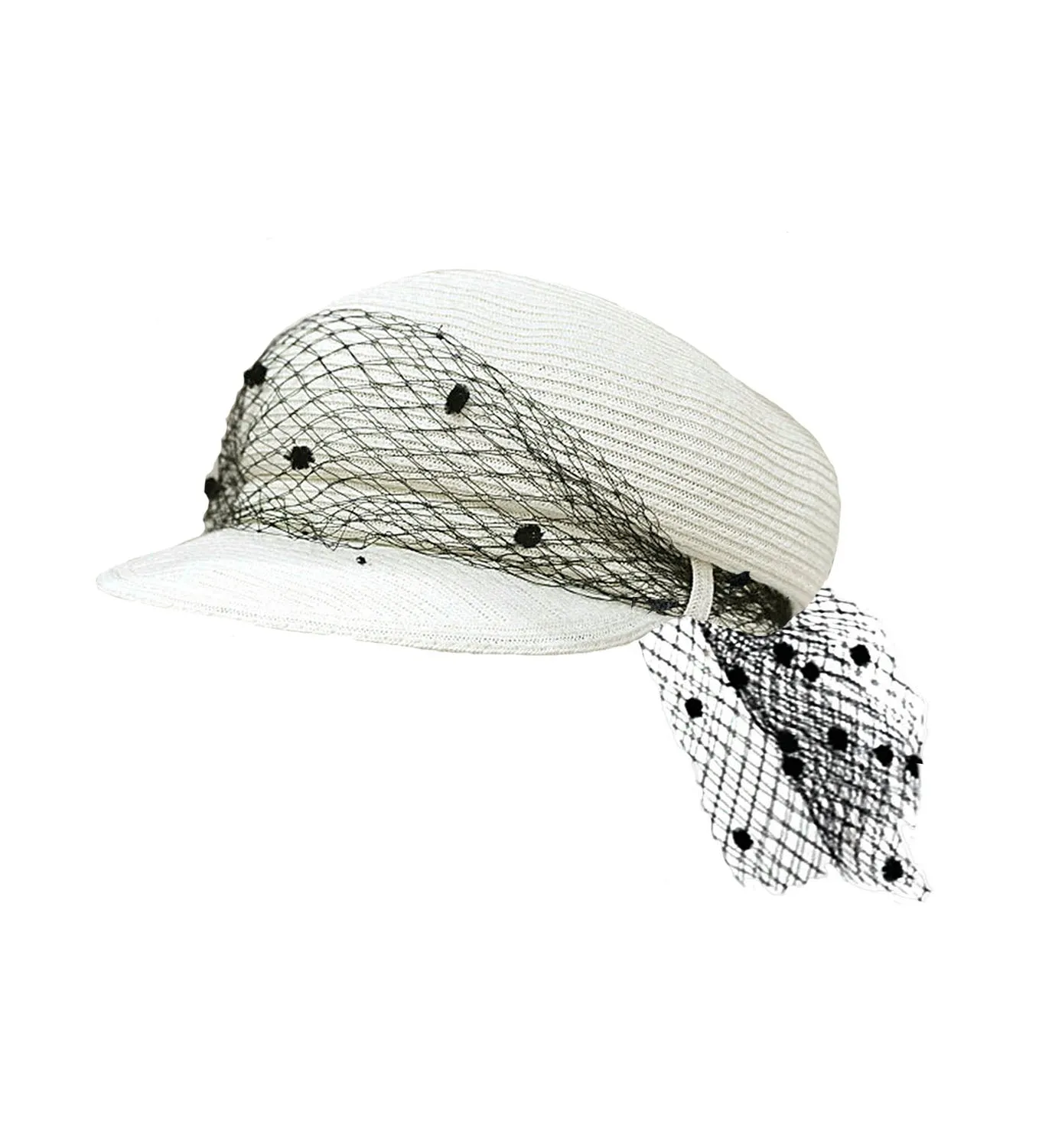 Straw Veil Visor Cap