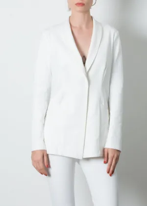 Stretch Shawl Collar Blazer with Zipper - TAMARA CORE