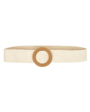 Stretchy Rattan Belt - Natural