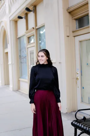 Striking in Satin Blouse