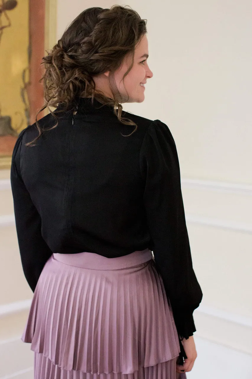 Striking in Satin Blouse