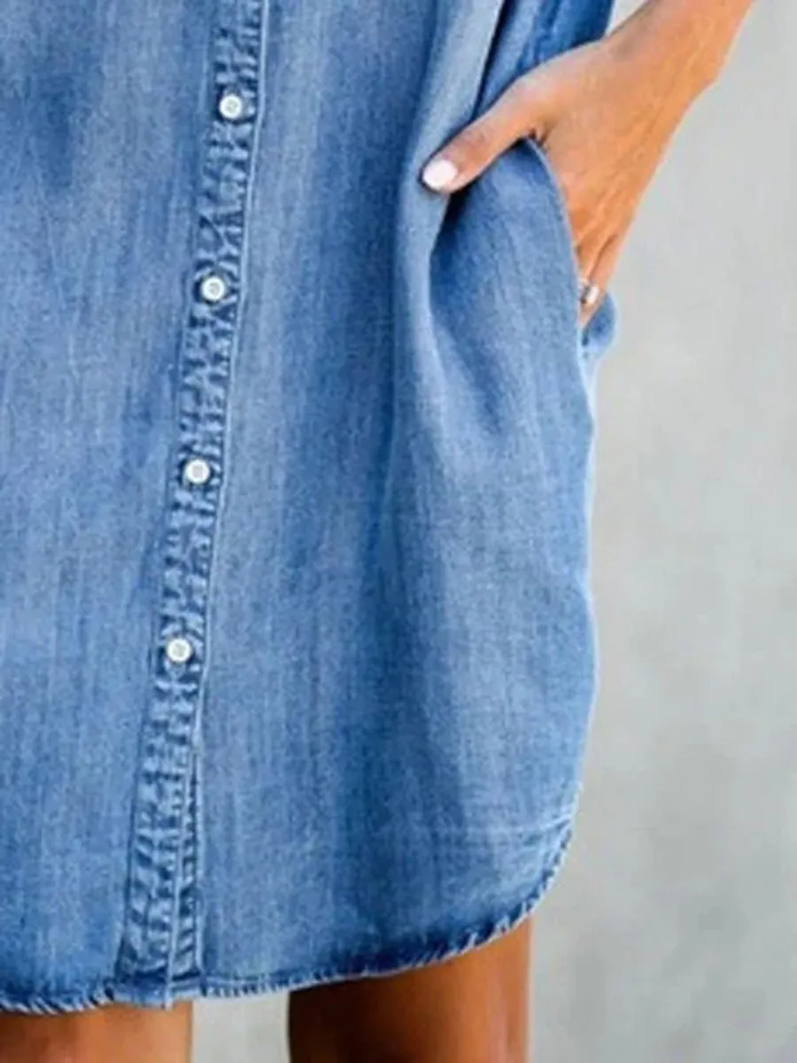 Stunncal Button Denim Dress