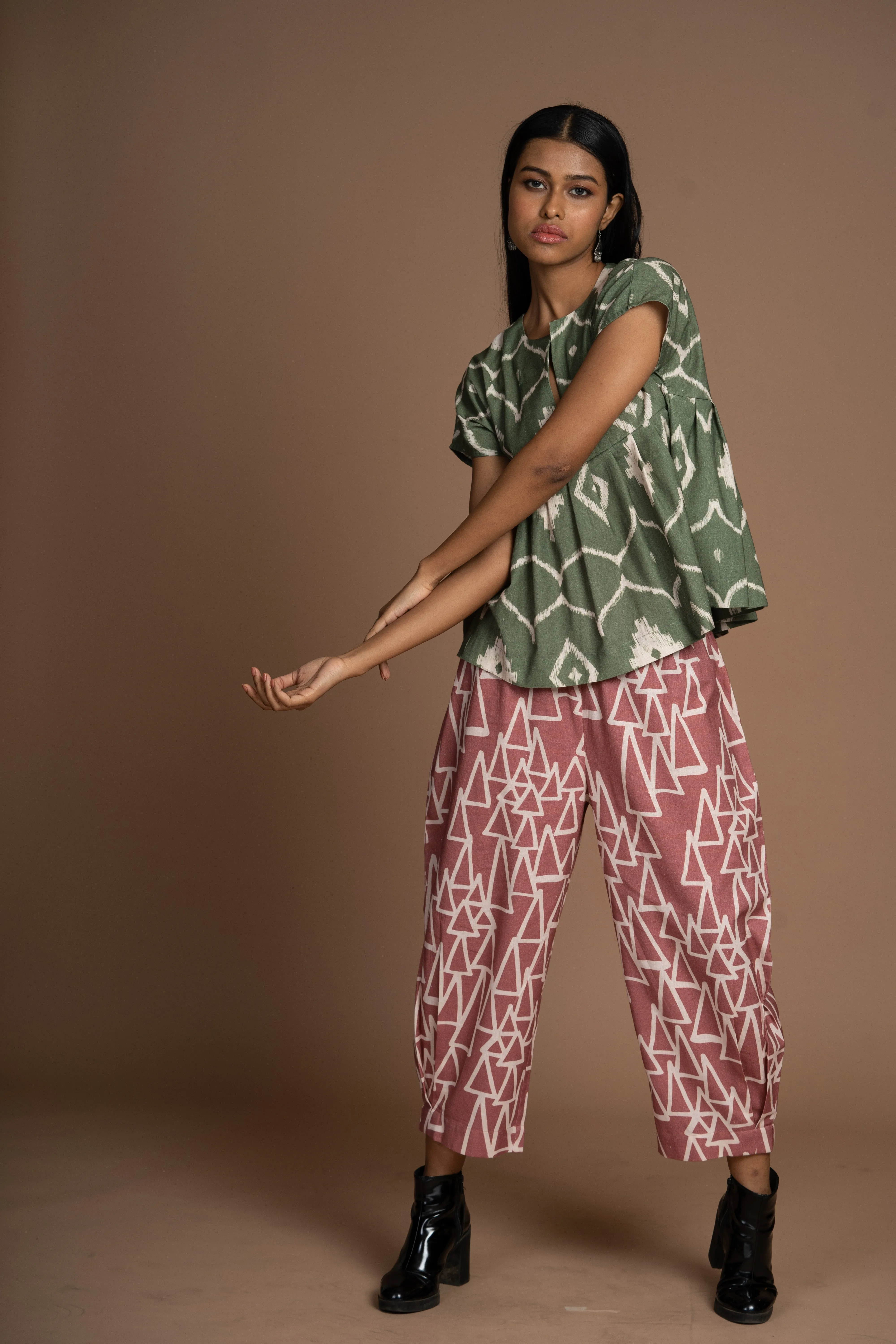 Subtle Pleats Pants in The Struggle and Joy Pattern