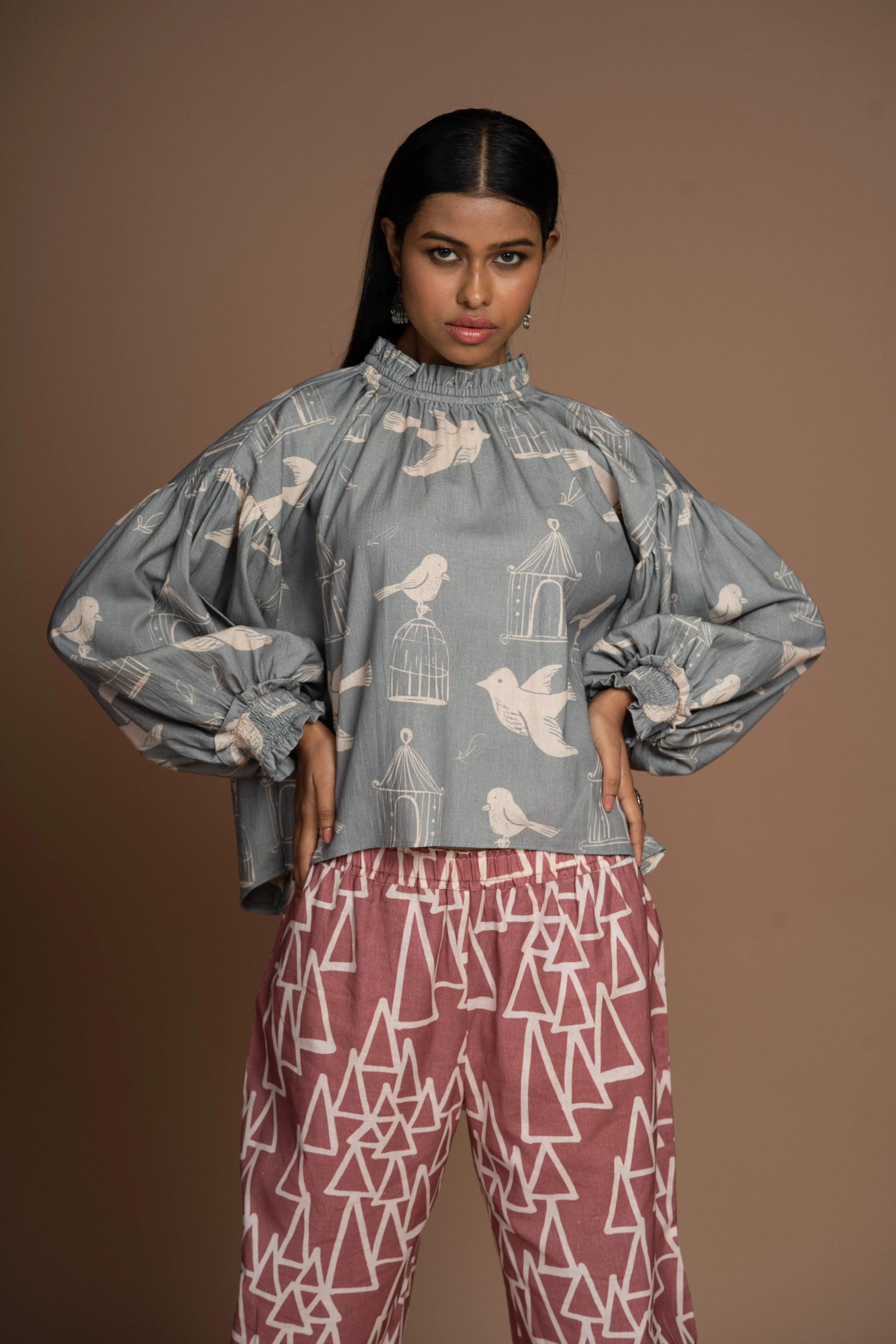 Subtle Pleats Pants in The Struggle and Joy Pattern