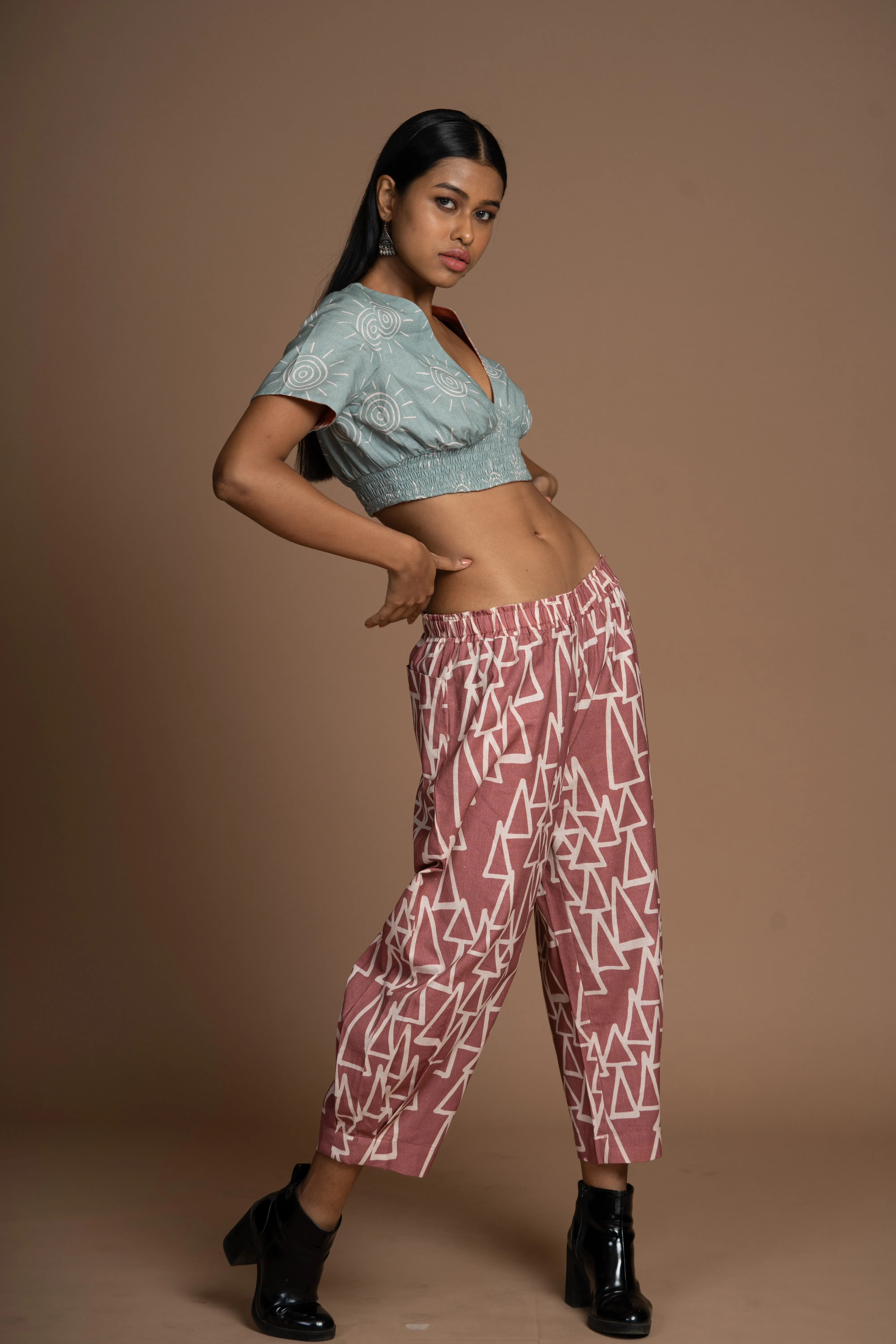 Subtle Pleats Pants in The Struggle and Joy Pattern