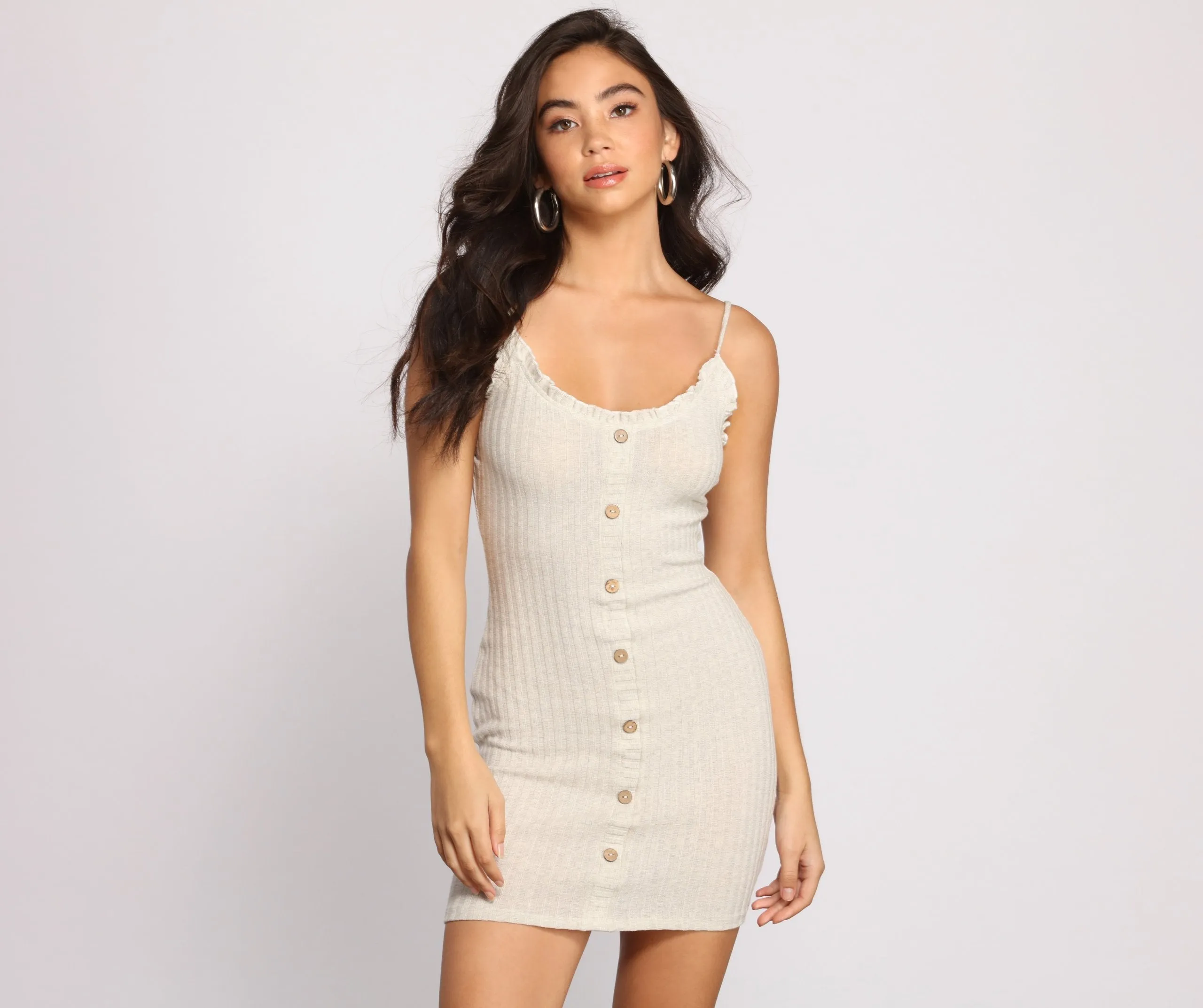 Such A Sweetheart Charming Ribbed Knit Mini Dress