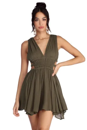 Summer Vibes Stylish Gauzy Mini Dress