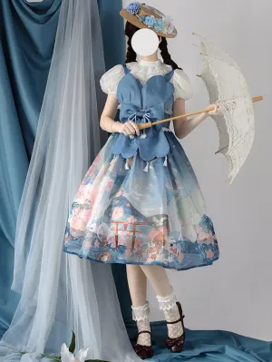 Sweet Lolita Dress Polyester Sleeveless Jumper Dress