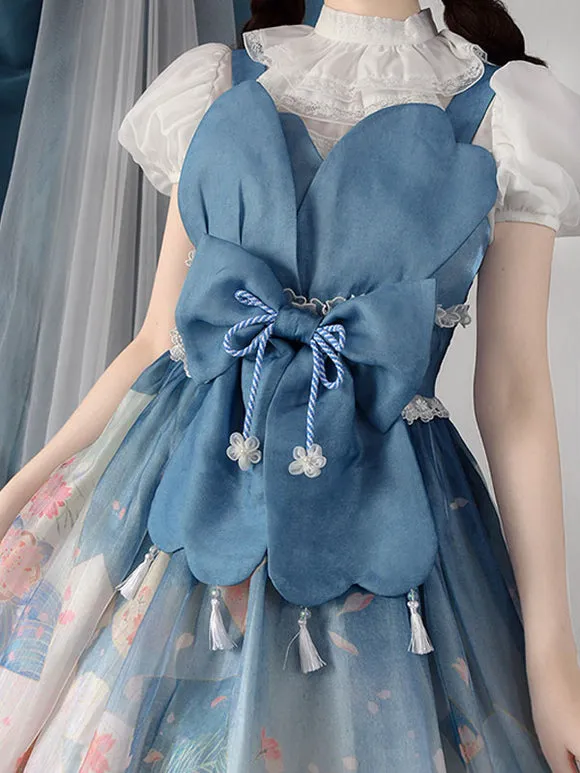 Sweet Lolita Dress Polyester Sleeveless Jumper Dress