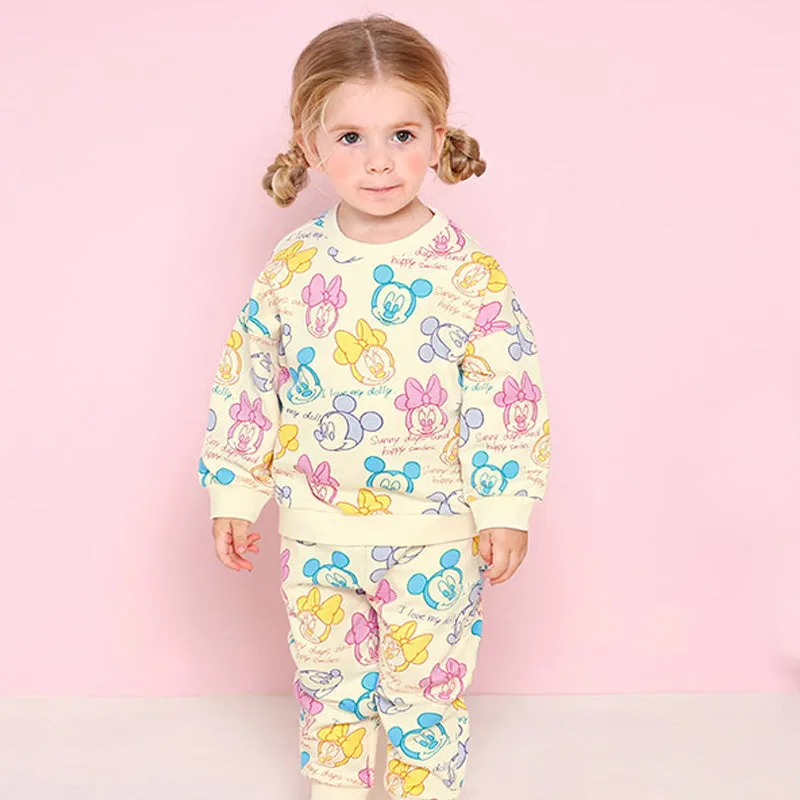 Sweet Mickey & Minnie Top & Bottom Set 2403MM15