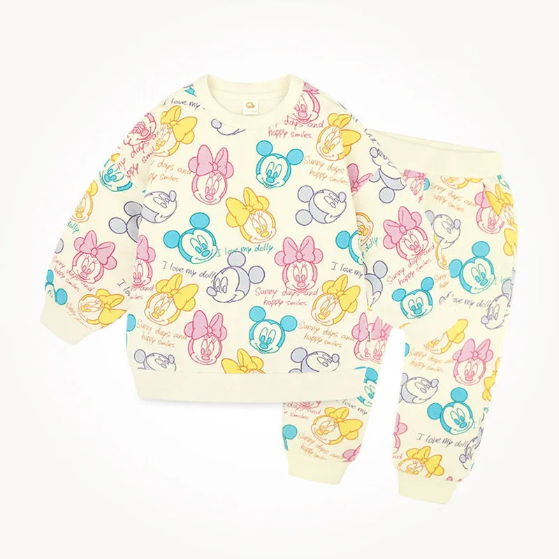 Sweet Mickey & Minnie Top & Bottom Set 2403MM15