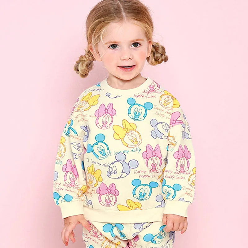 Sweet Mickey & Minnie Top & Bottom Set 2403MM15