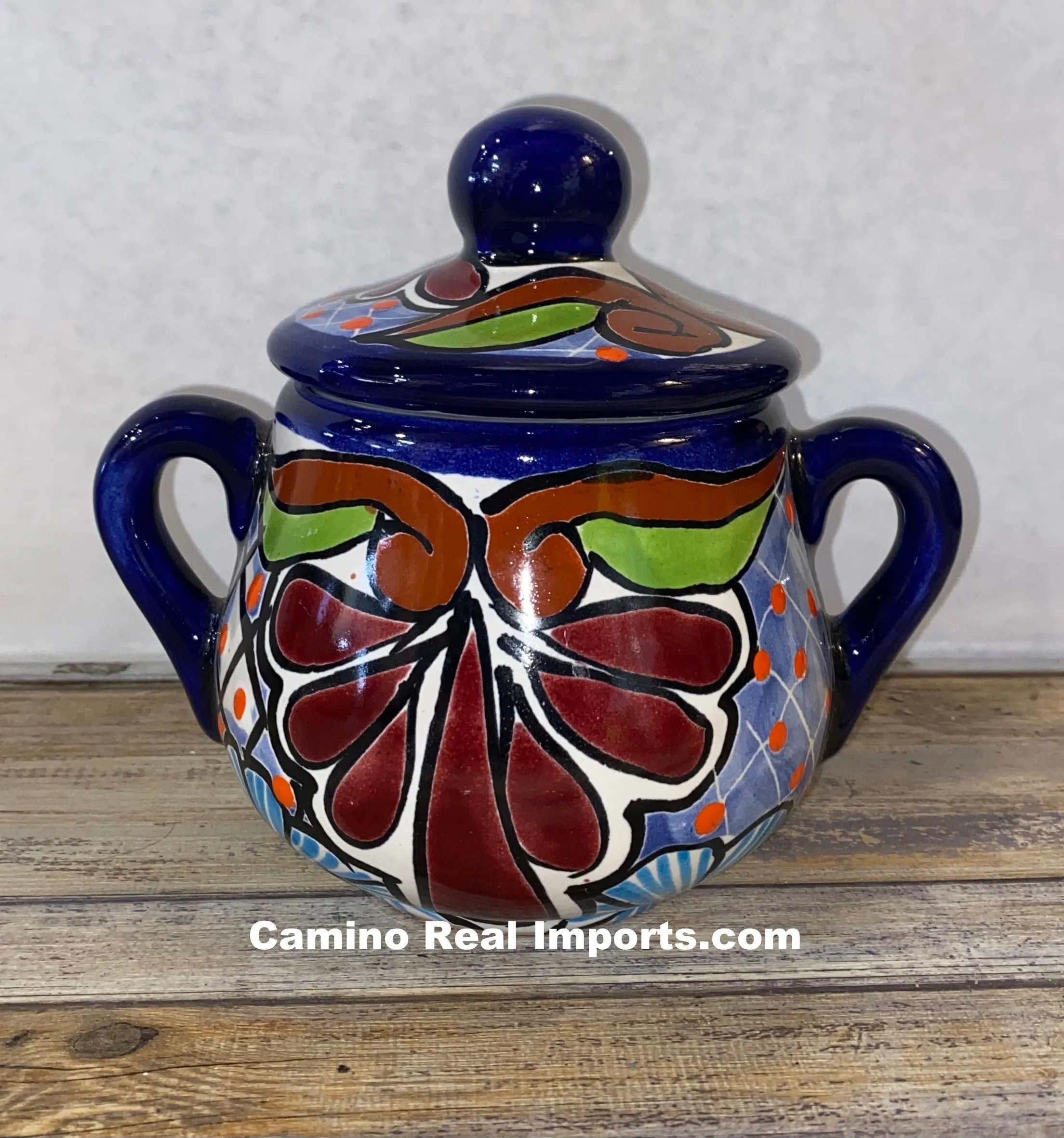 Talavera Pottery Sugar bowl Hand Painted TPSC007