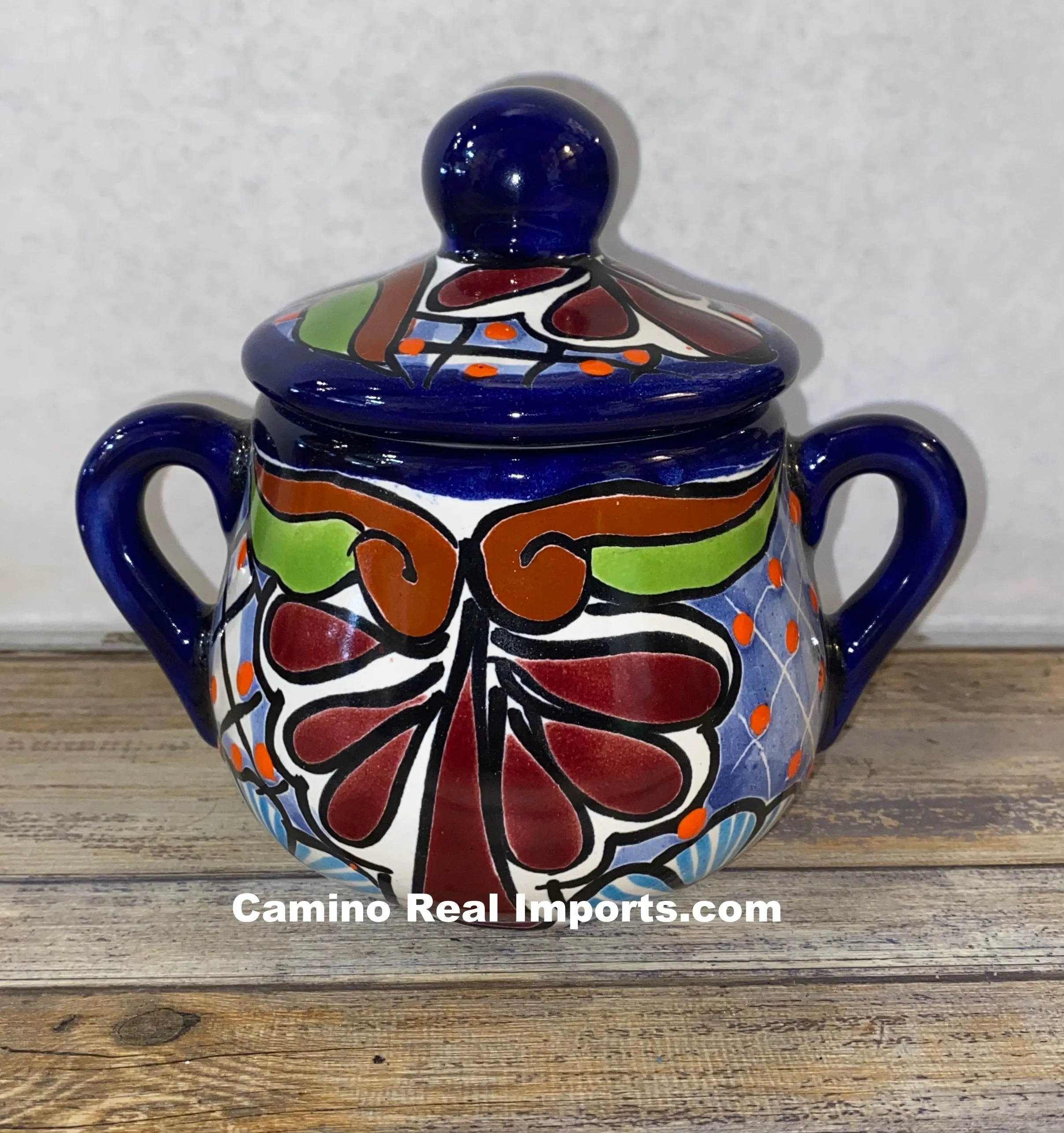 Talavera Pottery Sugar bowl Hand Painted TPSC007