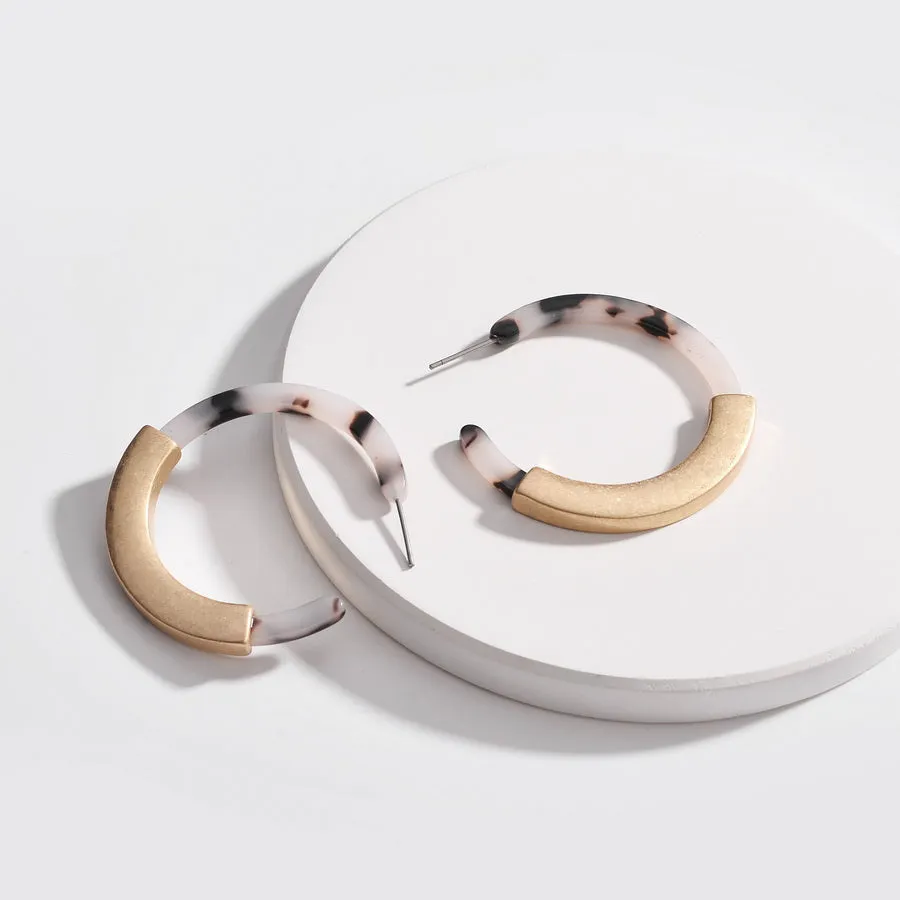 TASSIANA RESIN HOOP EARRINGS