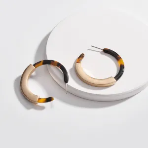 TASSIANA RESIN HOOP EARRINGS