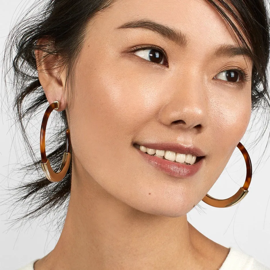 TASSIANA RESIN HOOP EARRINGS