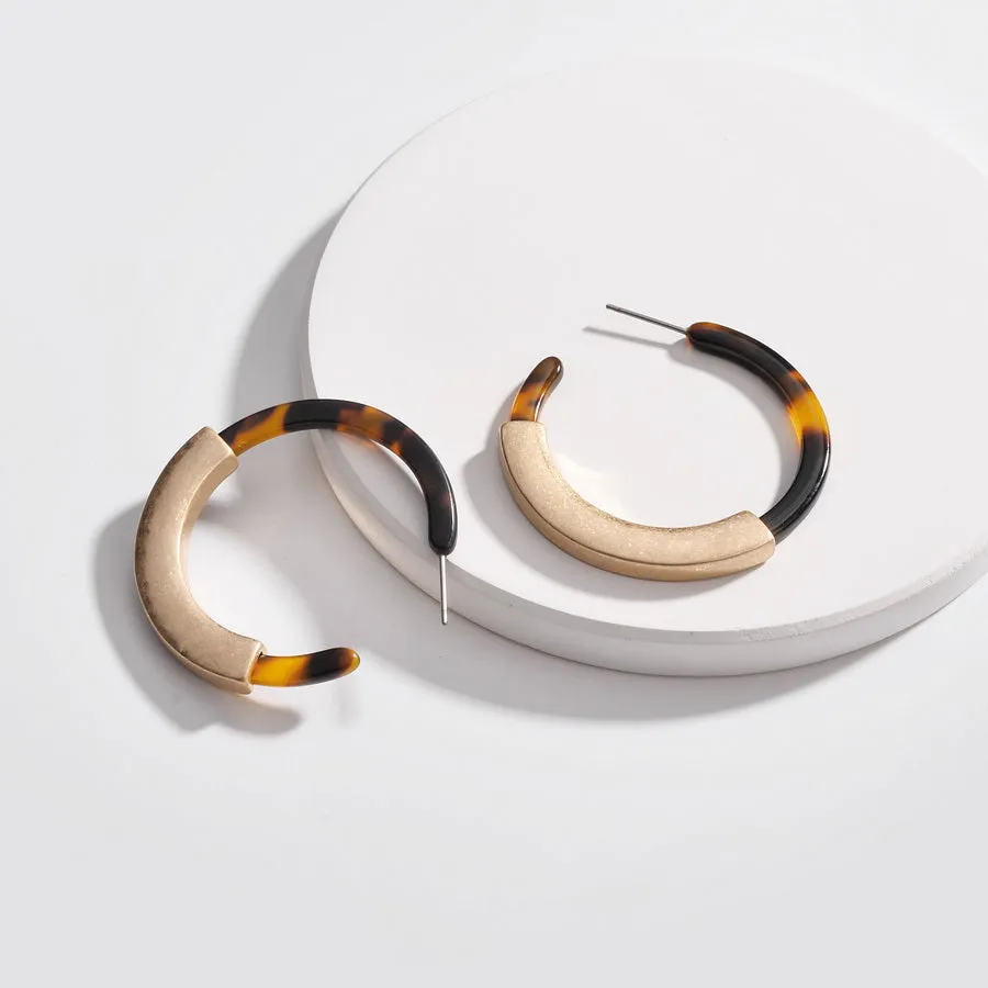 TASSIANA RESIN HOOP EARRINGS