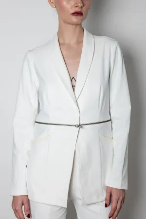 Tech Stretch Shawl Collar Zip Off Blazer - THUNDRA