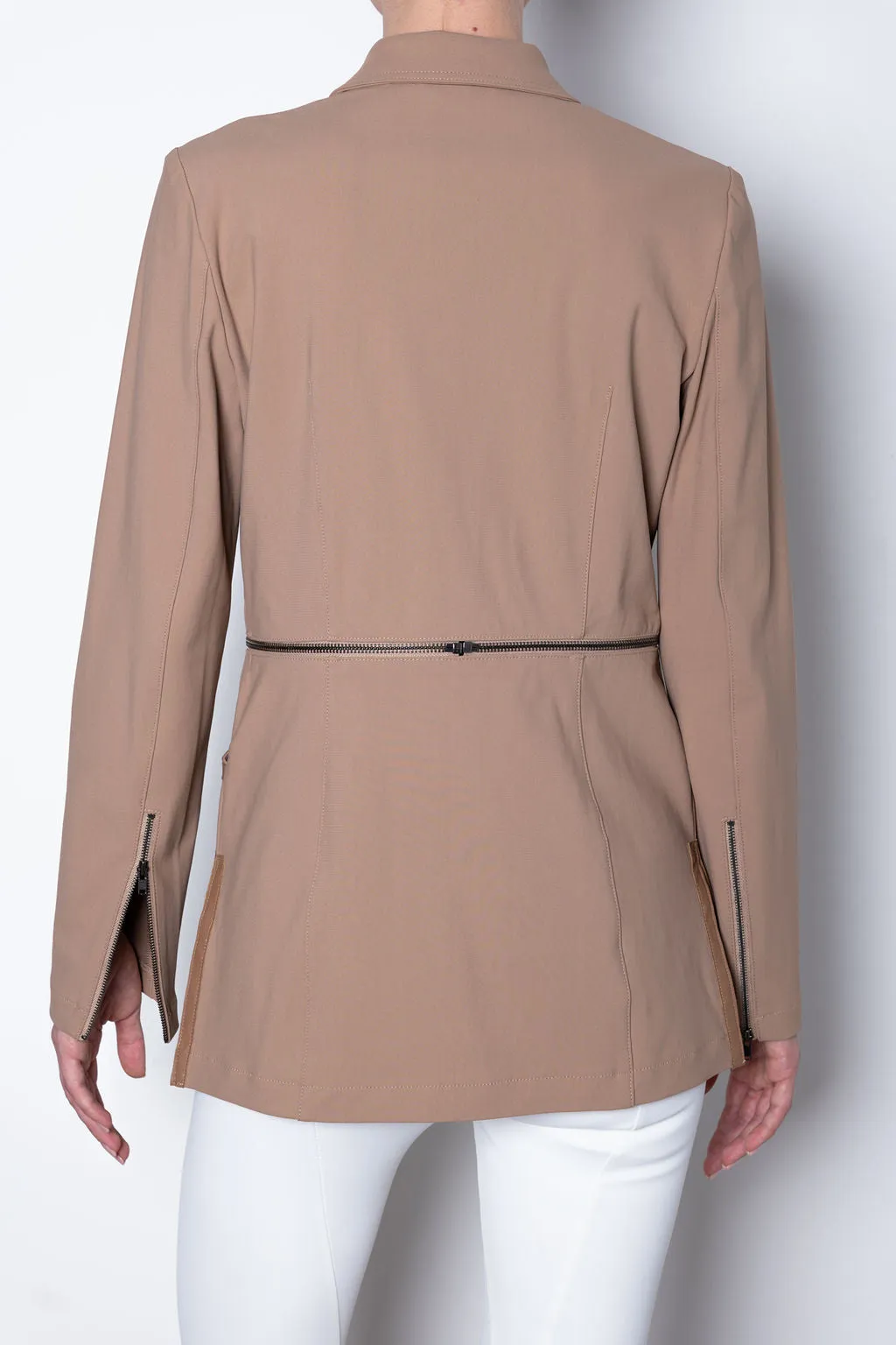 Tech Stretch Shawl Collar Zip Off Blazer - THUNDRA