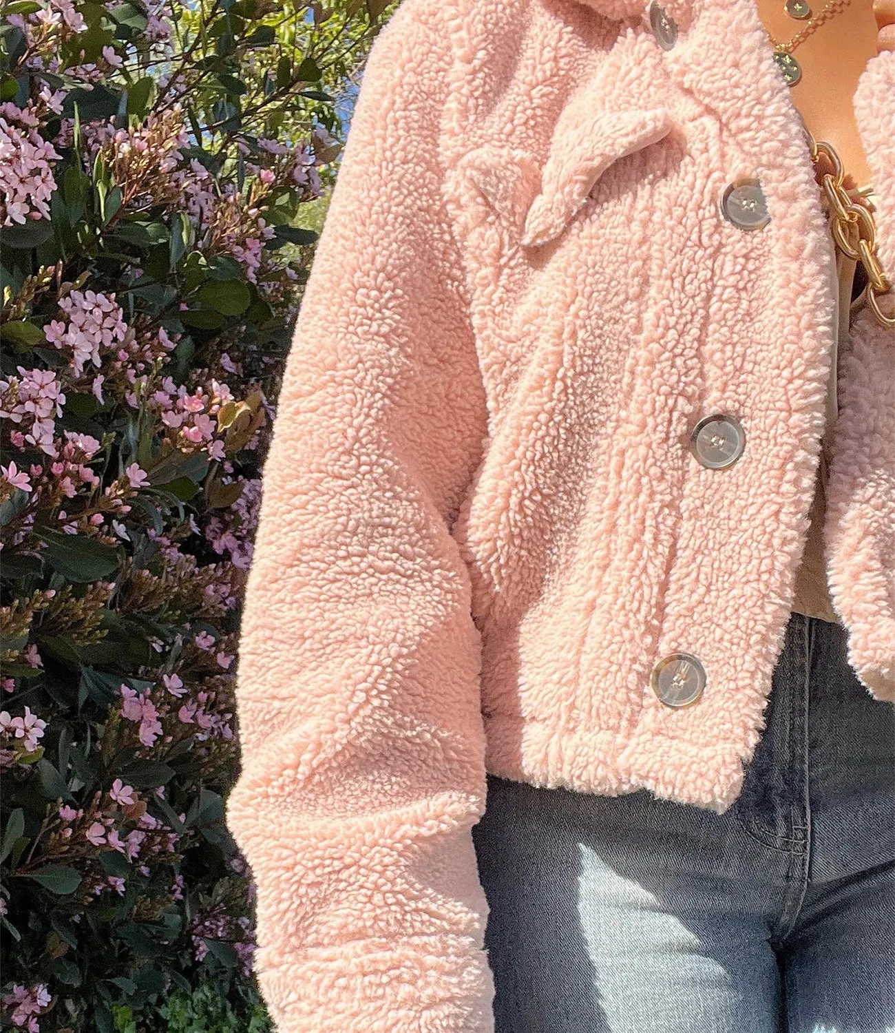 Teddy Bear Jacket(Light Pink)