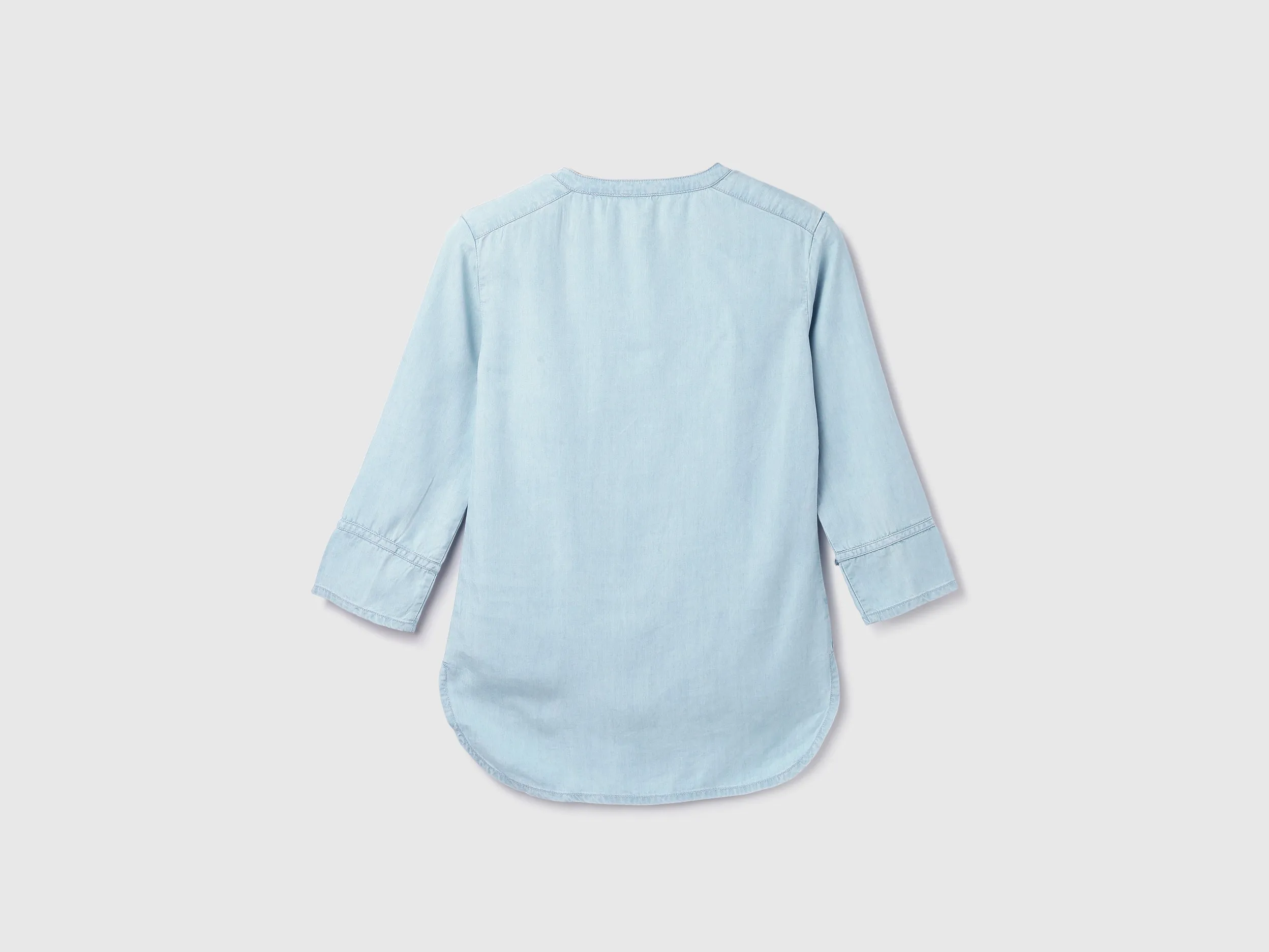 Tencel Solid V-Neck Women Tops
