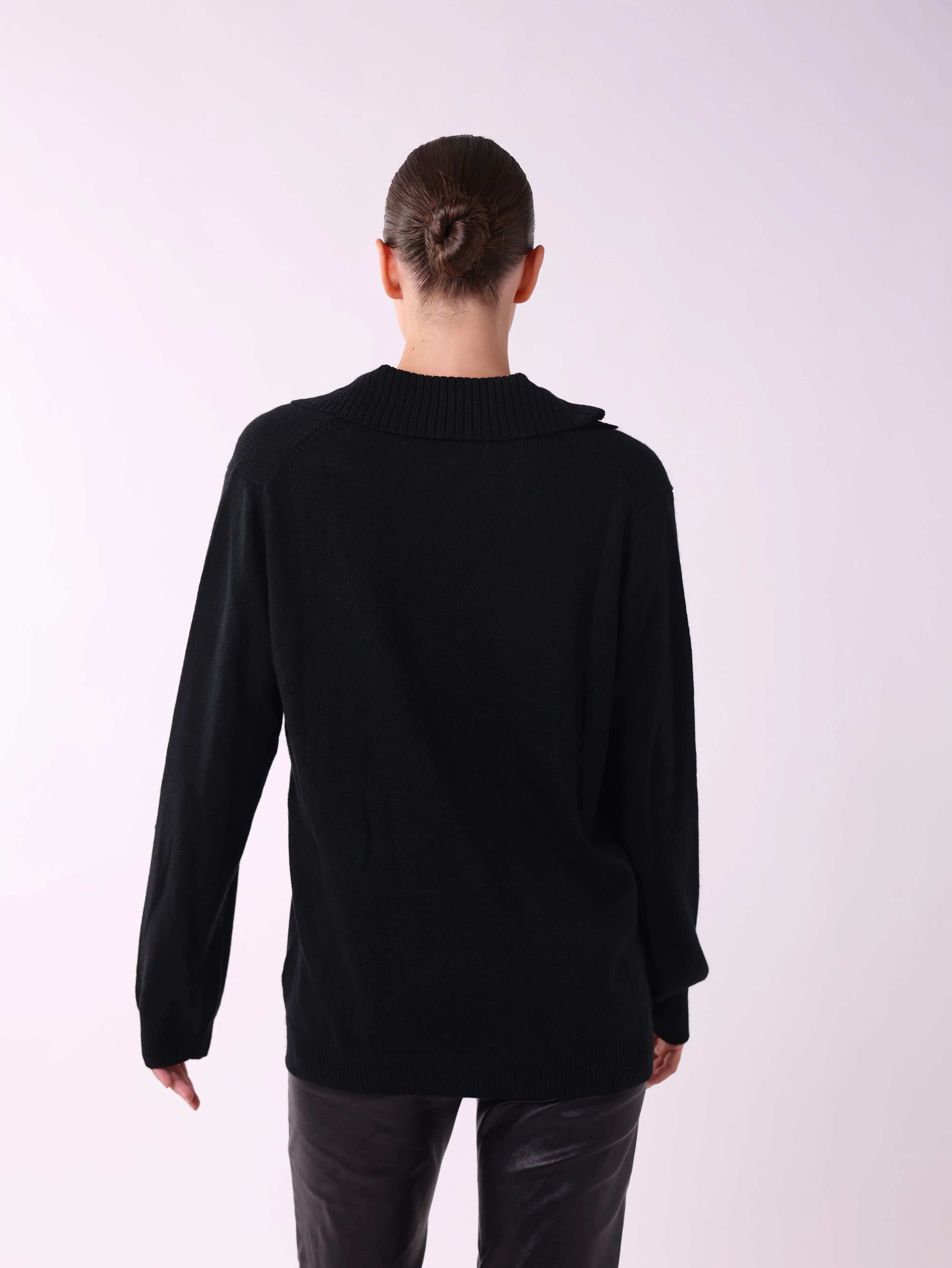 Tie-up knit cardigan