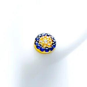 Trendy Upscale 21k Gold Stone Tops