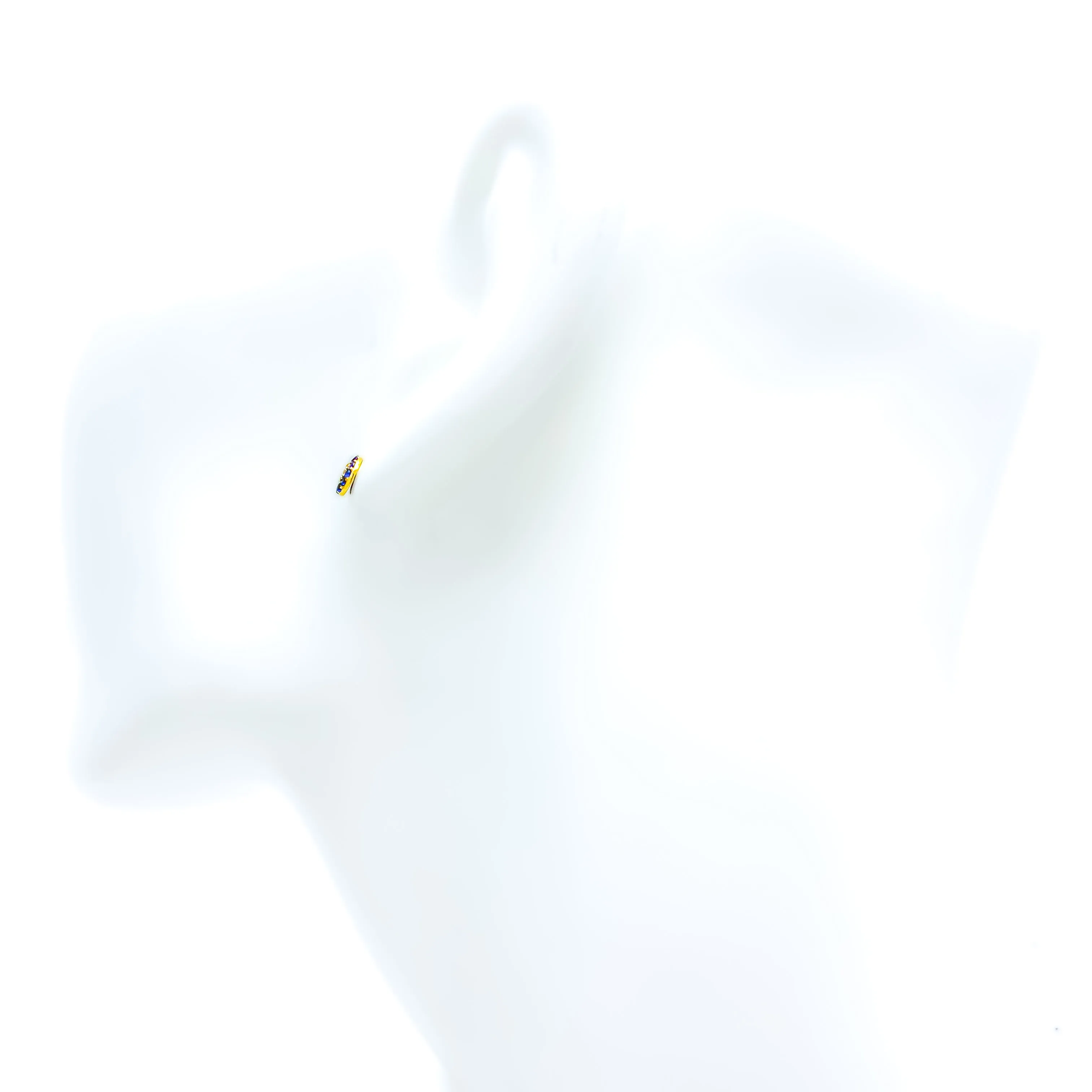 Trendy Upscale 21k Gold Stone Tops