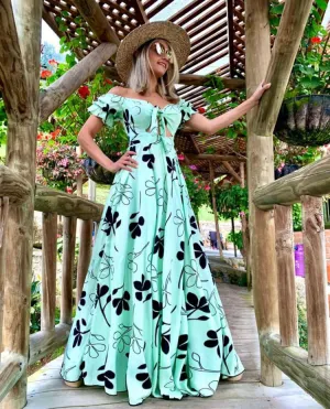 Tropical Long Dress